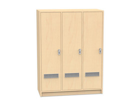 Flexeo® Garderobenschrank „Armadio“, 3 Türen, mit Fachböden, Höhe 130,4 cm