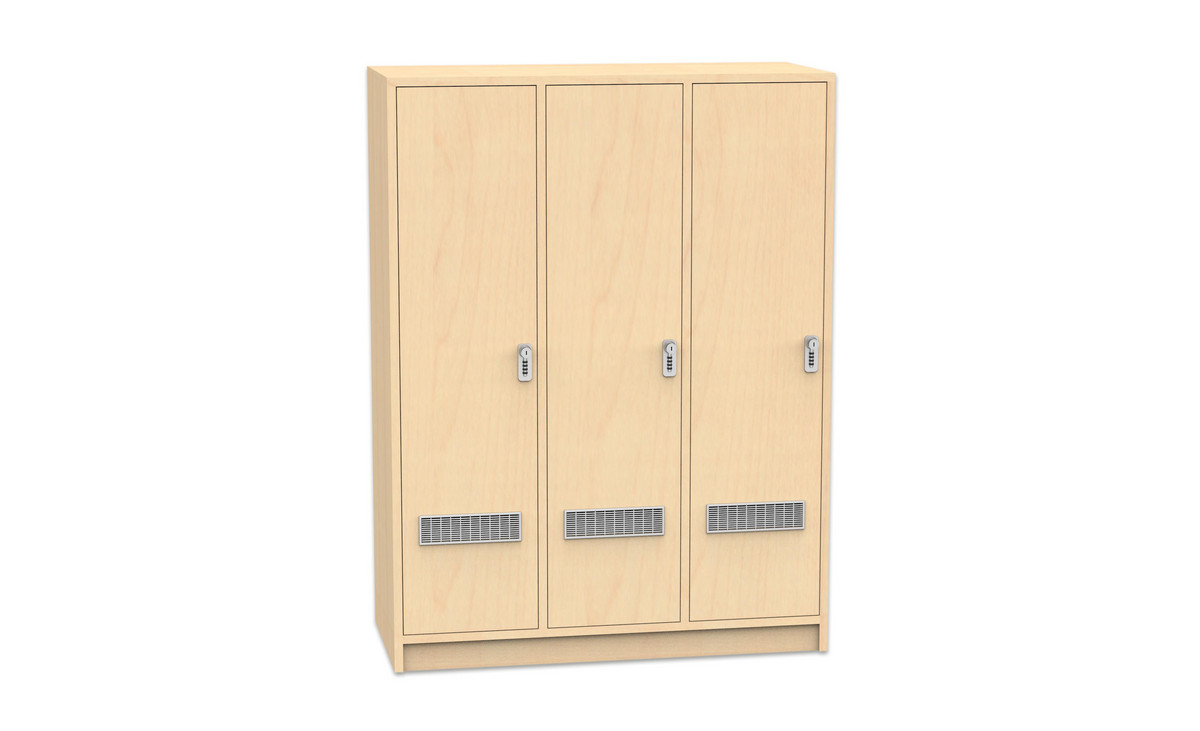 Flexeo® Garderobenschrank „Armadio“, 3 Türen, mit Fachböden, Höhe 130,4 cm