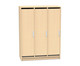 Flexeo® Garderobenschrank Armadio 3 Türen mit Fachböden Höhe 130 4 cm 4