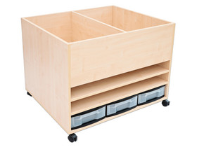 Flexeo® Universalmobil, 4 Fächer, 1 Fachboden, 6 kleine Boxen