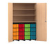 Flexeo® Garagenschrank 3 Fächer 4 Rollcontainer 16 große Boxen 1