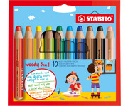 STABILO® Buntstifte woody 3 in 1 Kartonetui 10 Farben 1
