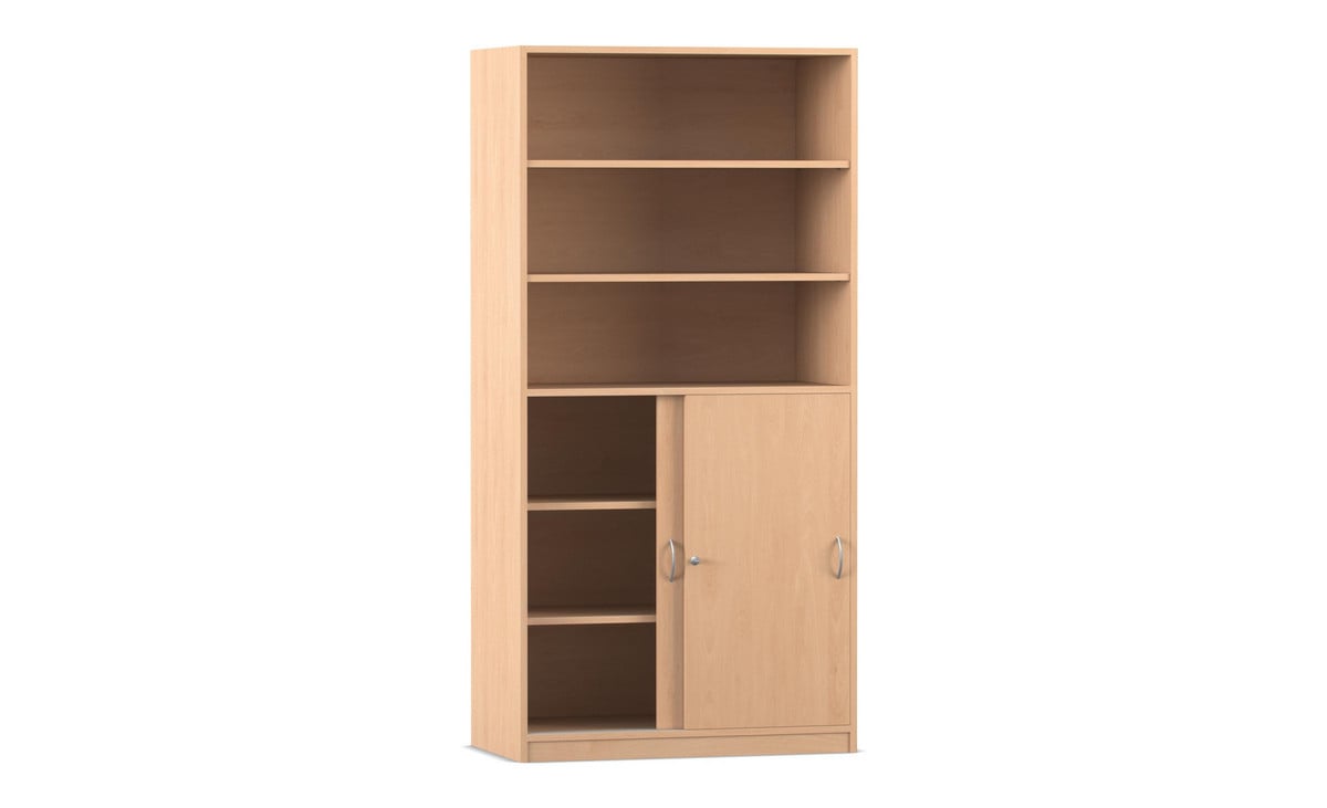 Flexeo® Schiebetürenschrank, 6 Fächer, 2 Türen unten