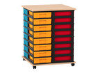Flexeo® Fahrbares Containersystem mit Ablage 32 kleine Boxen