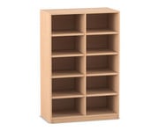 Flexeo® Bibliotheksregal 10 Fächer mittelhoch Breite 94 4 cm 1