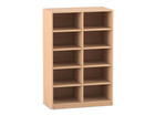 Flexeo® Bibliotheksregal 10 Fächer mittelhoch Breite 94 4 cm