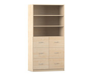 Flexeo® Schrank 6 große Schubladen 3 Fächer 1