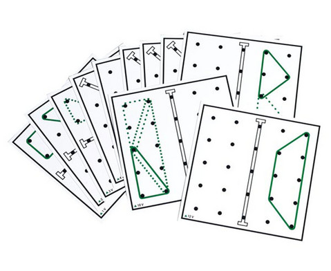 Betzold Arbeitskarten transp Geometrie-Board Spiegelsymmetrie