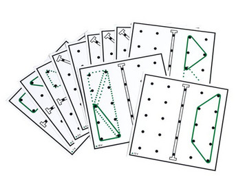 Betzold Karten für transparente Geometrie Boards Spiegelsymmetrie