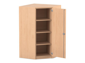 Flexeo® Eckschrank, 4 Fächer, 1 Tür