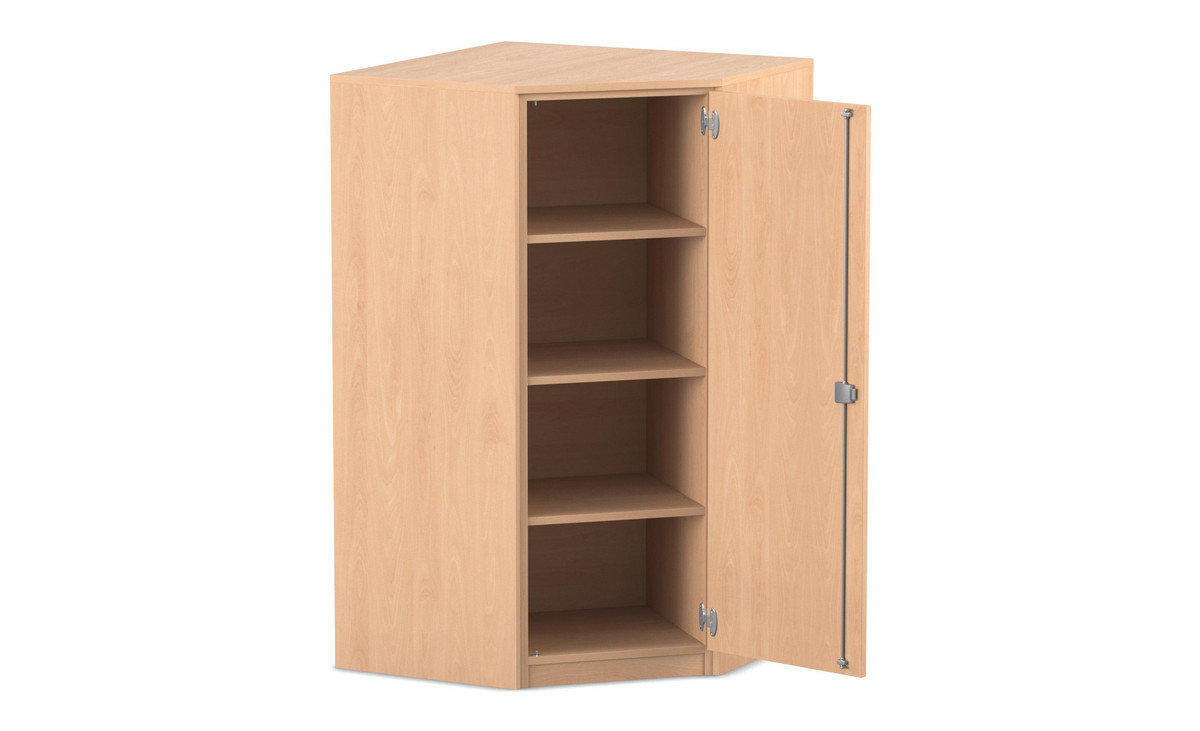 Flexeo® Eckschrank, 4 Fächer, 1 Tür