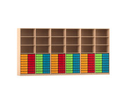 Flexeo® Systemschrankwand 96 kleine Boxen 18 Fächer 1