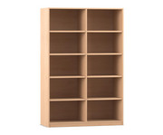 Flexeo® Bibliotheksregal 10 Fächer hoch Breite 126 cm 1
