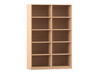 Flexeo® Bibliotheksregal 10 Fächer hoch Breite 126 cm