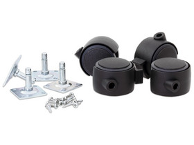 Flexeo® Satz mit 4 Rollen auf Metallplatte inkl. Schrauben