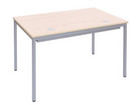 EDV Tisch mit Blechkanal Vierkantrohr Tischbeine BxT: 120x80 cm