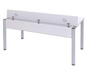 EDV Tisch mit Kabelkanal Rundrohr Tischbeine BxT: 160x80 cm 3