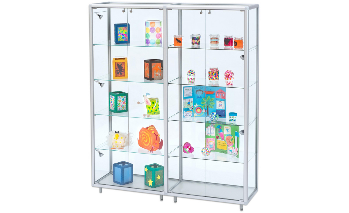 Breite Schrank-Vitrine