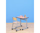 Einer Schülertisch mit L Fuß höhenverstellbar mit Ablage 4