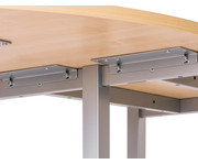 Flexeo® Schreibtisch (Breite 100 cm) mit Anbau und Viertelkreis 6