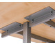 Flexeo® Schreibtisch (Breite 160 cm) mit Anbau und Viertelkreis 6