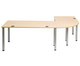 Flexeo® Schreibtisch (Breite 160 cm) mit Anbau und Viertelkreis 3