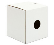 Trommelkiste aus Karton weiß 30x30x33 cm 2