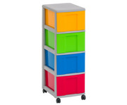 Flexeo® Rollcontainer 4 große Boxen 5