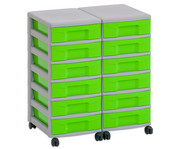 Flexeo® Container System 2 Reihen 12 kleine Boxen 4
