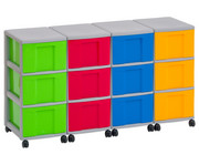 Flexeo® Container System 4 Reihen 12 große Boxen 6
