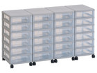 Flexeo® Container System 4 Reihen 24 kleine Boxen