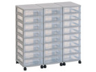 Flexeo® Container System 3 Reihen 24 kleine Boxen