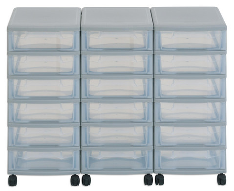 Flexeo Container-System 3 Reihen 18 kleine Boxen