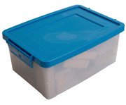 Betzold Aufbewahrungsbox 16 x 39 5 x 27 5 cm weiß transparent Grundfarben 7