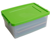 Betzold Aufbewahrungsbox 16 x 39 5 x 27 5 cm weiß transparent Grundfarben 7