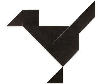 Betzold Riesen Tangram Teile aus Kunststoff schwarz in Box
