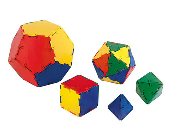 POLYDRON Bausatz platonische Körper 50 teilig