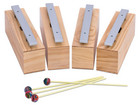 Betzold Satz mit 4 Bass Klangbausteinen Aluminium
