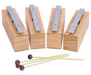 Betzold Satz mit 4 Bass Klangbausteinen Leichtmetall 1