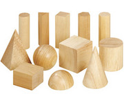 Geometriekörper aus Holz 12 Stück 2