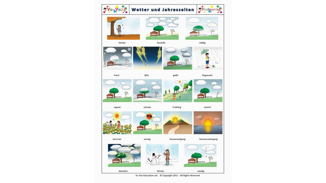 Bildkarten Wetter und Jahreszeiten - betzold.at
