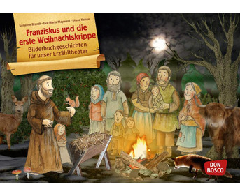 Franziskus und die erste Weihnachtskrippe Kamishibai Bildkartenset