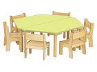 Betzold 8 tlg Möbelset Baccus mit 2 Trapeztischen Tischhöhe 46 cm