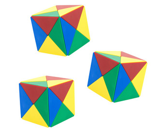 Betzold Magnetwürfel aus 24 farbigen Tetraedern