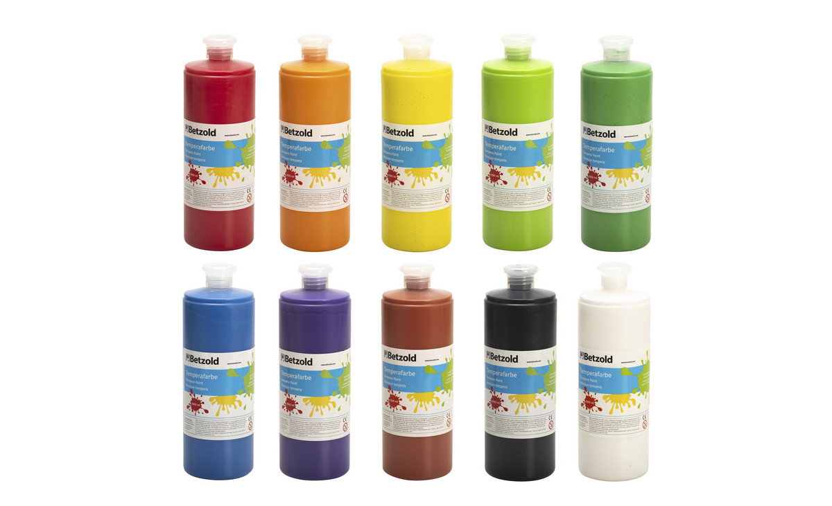 Betzold Temperafarbe, 1 l, verschiedene Farben