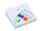 Fruit of the Loom 5 Kinder T Shirts zum Bemalen mit 12 Stoffmalstiften