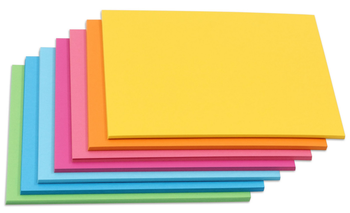 folia Tonpapier, 130 g/m², 50 x 70 cm, 70 Bogen, 7 Farben