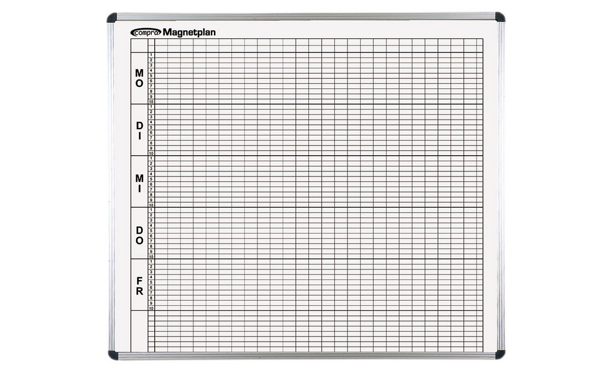 Whiteboard-Pläne für 10 Stunden
