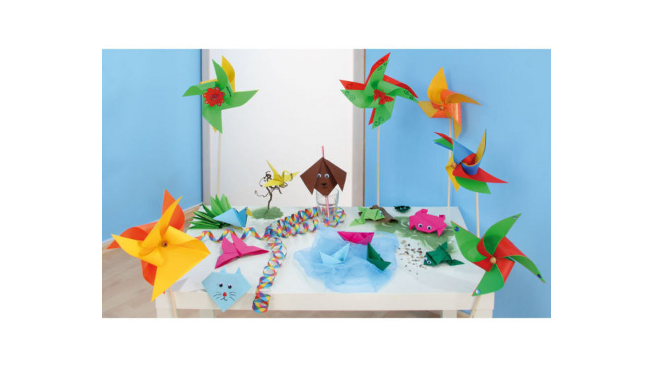 10 farbig sortiert 70g/m² hochwertiges Faltpapier für Origami und kreative Bastelprojekte Creleo 792392 Faltblätter 5x5cm 500 Blatt 