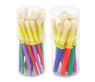 16-tlg Kinder Pinsel Set - Malpinsel Mit Kugelgriff Für Kleinkinder